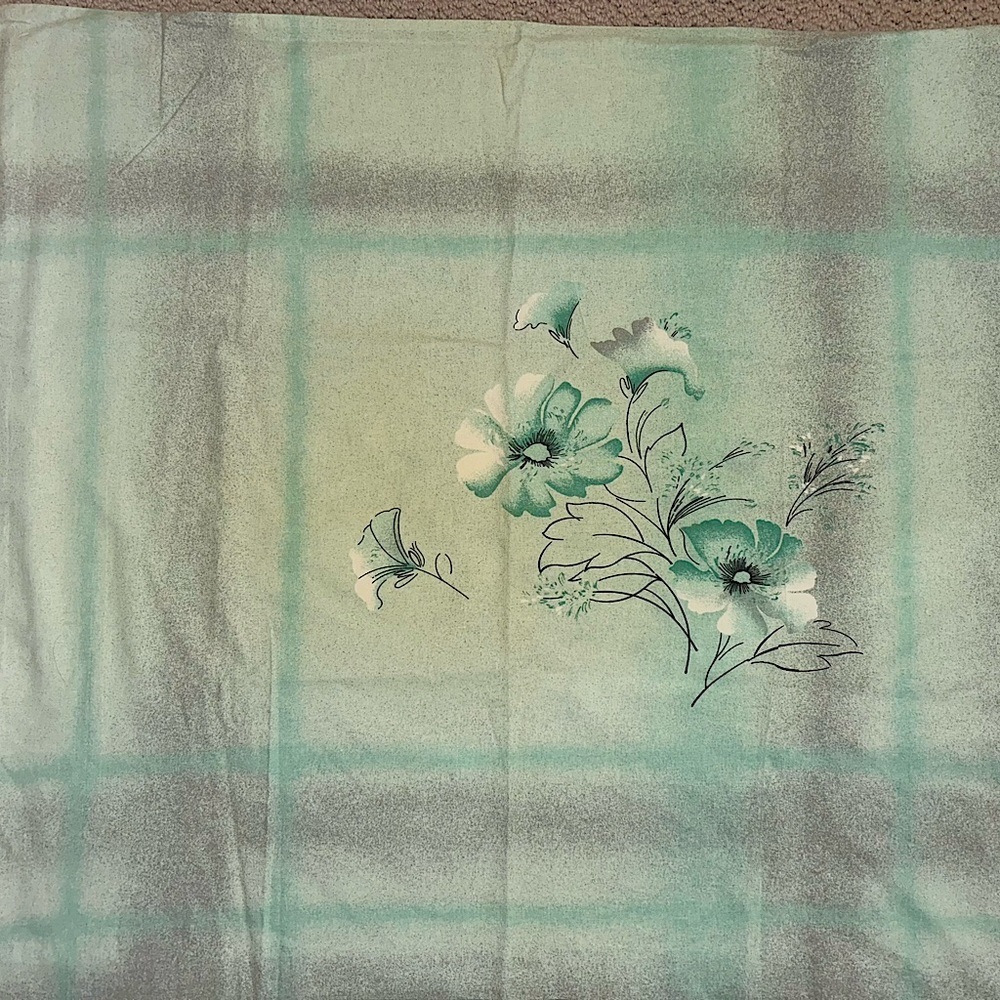 Set of 2 Vintage Floral Large Sham Pillow Case Covers German 100% Cotton Fall